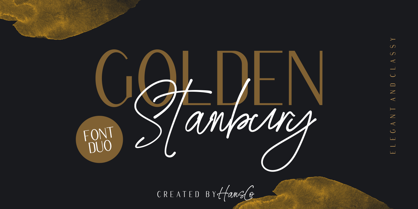 Ejemplo de fuente Golden Stanbury #1